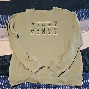 NWOT Vici Enjoy A Cocktail Graphic  Crewneck Sweater